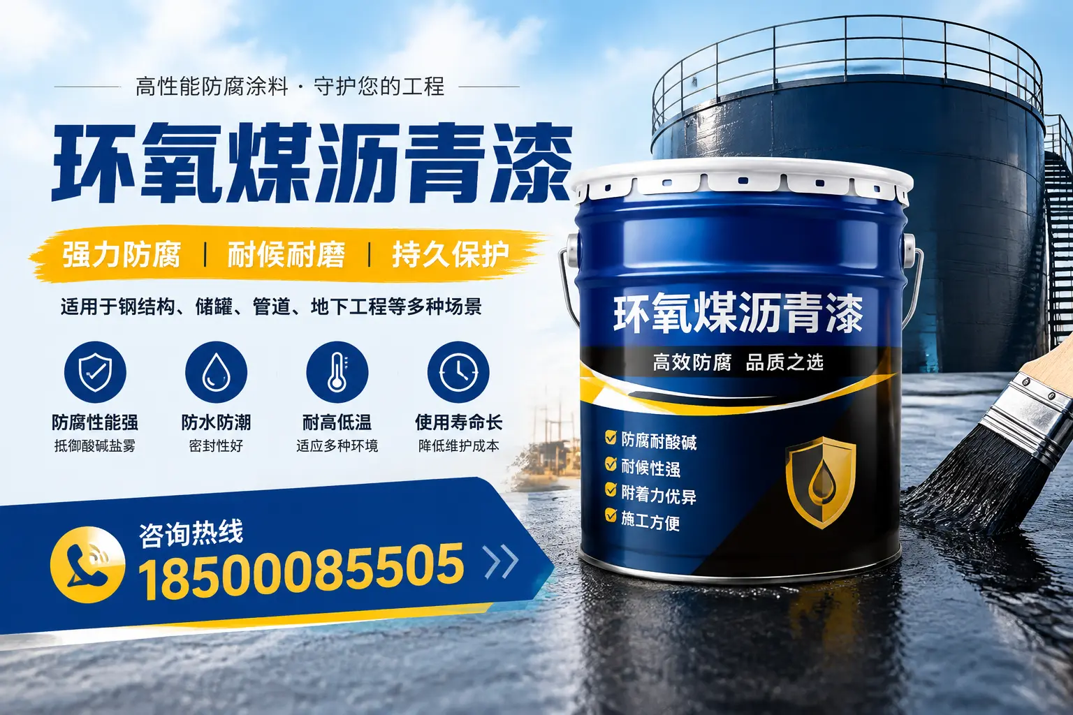 环氧煤沥青漆在工业中的应用,临高企业的选择